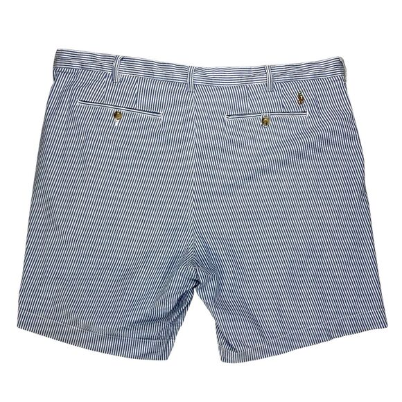 Polo Ralph Lauren Seersucker Short Men 42 Blue Nautical Golf Country Club Preppy - Picture 5 of 13